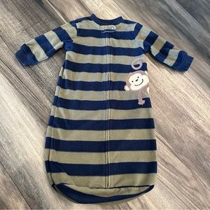Carter’s baby boy wearable blanket fleece sleepsack size OS pajamas zip up